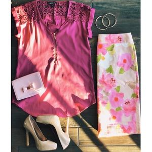 J. Crew Floral Skirt